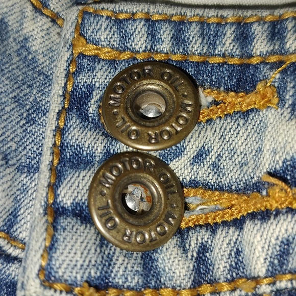 EUC Vintage 34w Motor Oil Wide Leg 90's Baggy Jeans - Picture 13 of 15